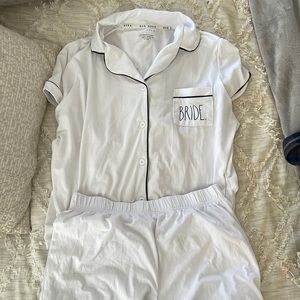 Bride getting ready pajamas - perfect for wedding or bachelorette!